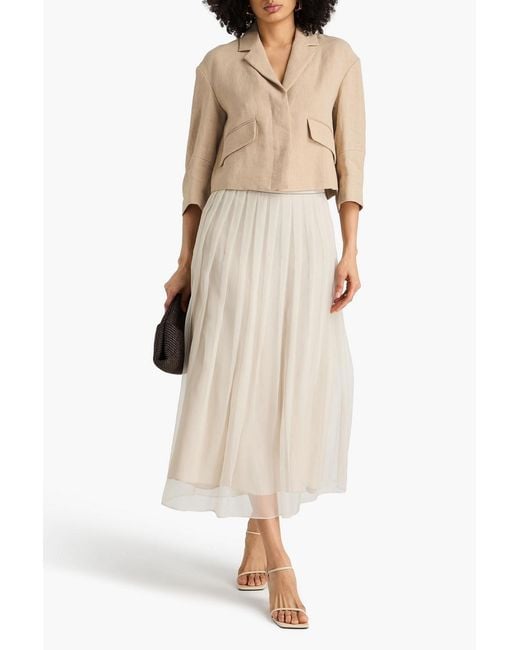 Brunello Cucinelli Natural Linen Blazer