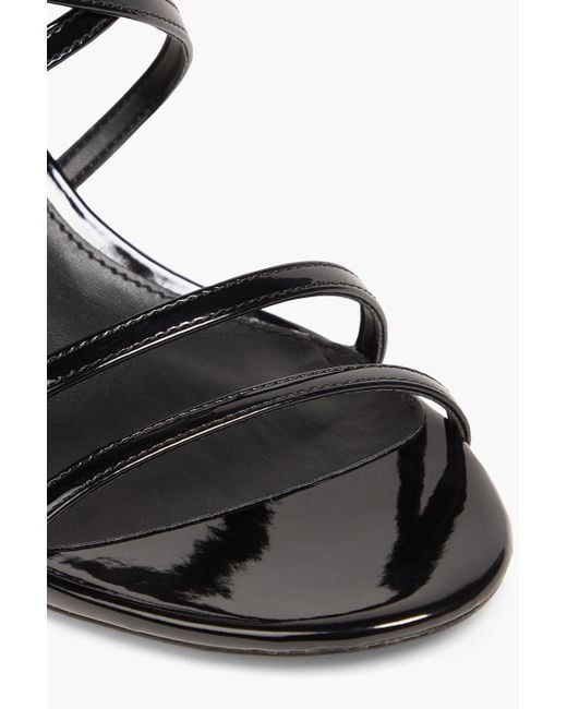 Sam Edelman White Delanie Faux Patent-leather Sandals