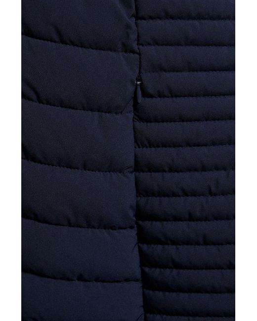 DKNY Blue Quilted Shell Hooded Coat