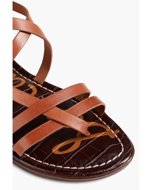 Sam Edelman Brown Gibbs Leather Sandals