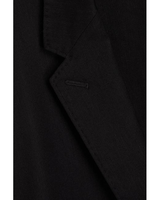 Rag & Bone Black Odessa Linen-blend Blazer