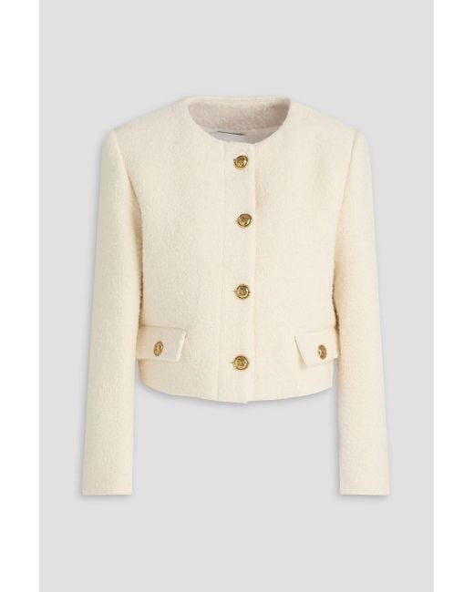 Sandro Natural Cropped Tweed Jacket