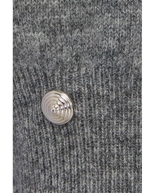 Versace Gray Studded Wool And Cashmere-blend Sweater for men
