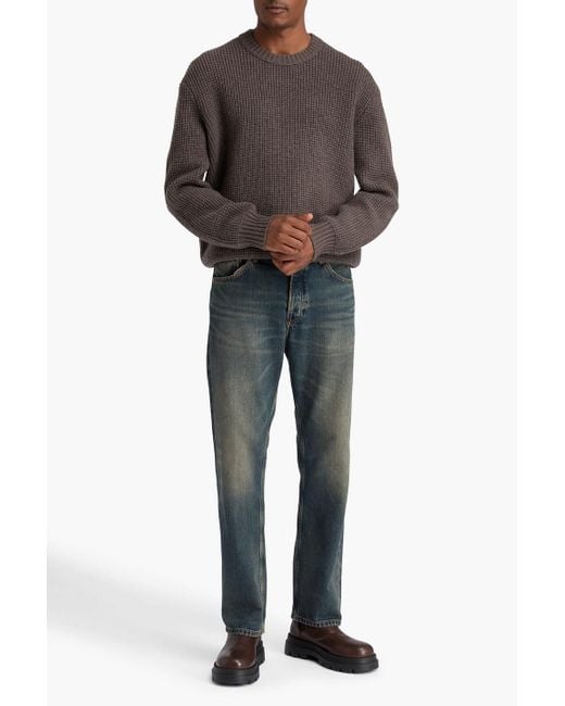 FRAME Brown Waffle-knit Wool Sweater for men