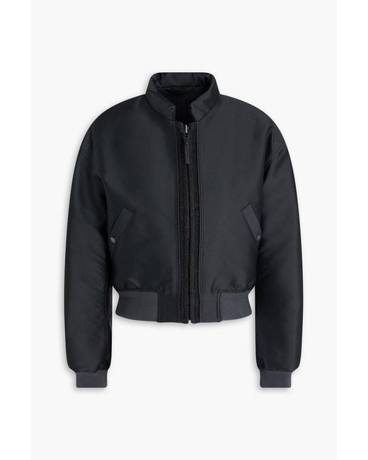 Theory Black Cyber Twill Bomber Jacket