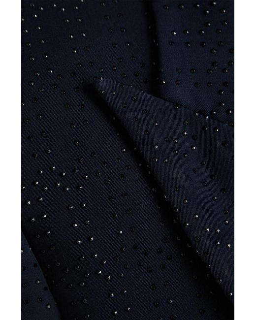 David Koma Blue Bead-embellished Twill Blazer