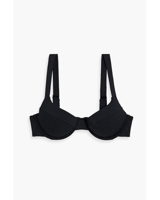 Jonathan Simkhai Black Lia Underwired Bikini Top