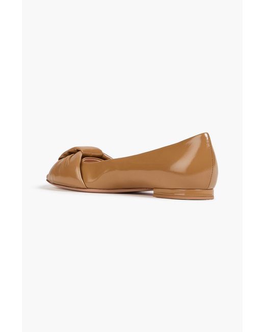 Gianvito Rossi White Paradi Patent-Leather Ballet Flats