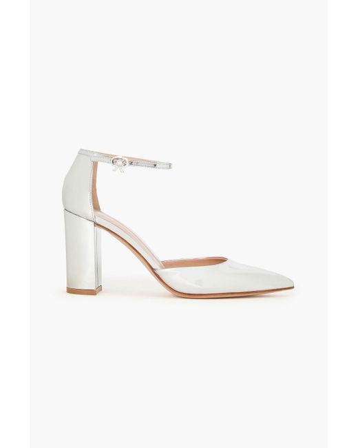 Gianvito Rossi White Piper 85 pumps aus verspiegeltem leder