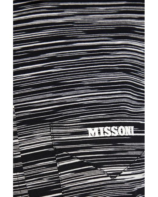 Missoni Black Space-dyed Cotton-jersey Shirt