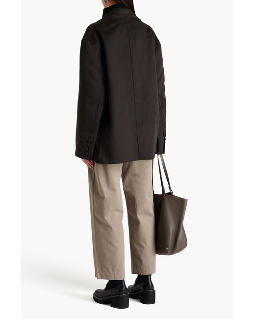 Nanushka Black Wool And Silk-blend Felt Blazer