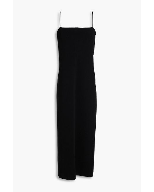 A.Emery Black Poet Stretch-Crepe Midi Dress