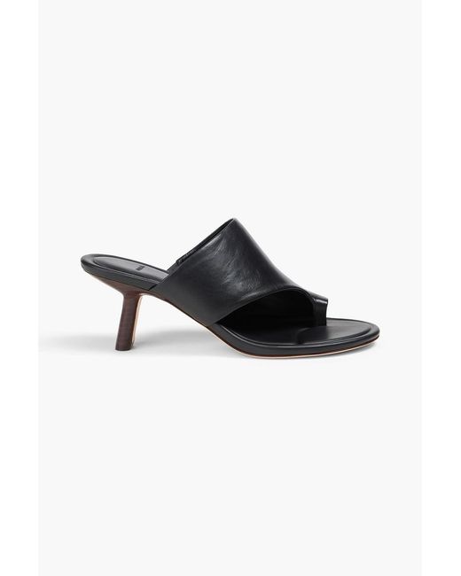 Vince Black Jasper Leather Mules
