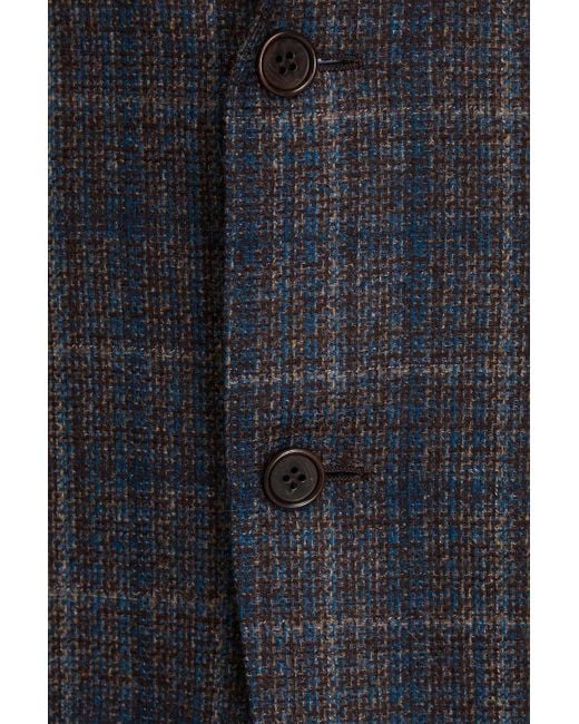 Canali Blazer aus woll-tweed mit karomuster in Black für Herren