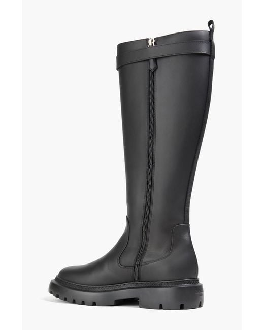 Bally Black Gaila Leather Knee Boots