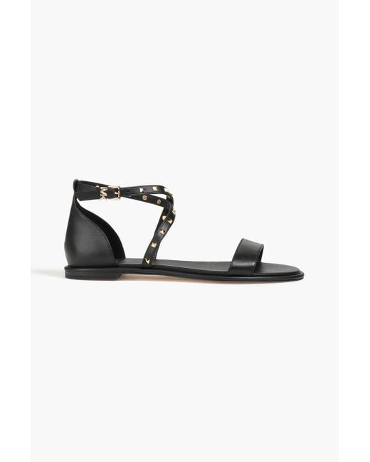 MICHAEL Michael Kors Astrid Studded Leather Sandals in Black | Lyst Canada
