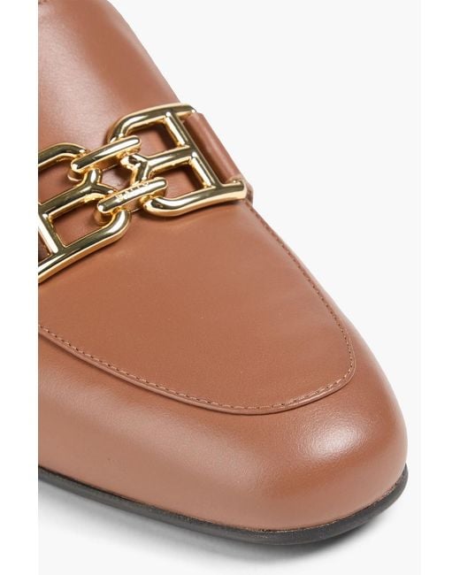 Bally Pink Bekla 50 Embellished Leather Collapsible-Heel Pumps