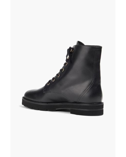 Stuart Weitzman Black Combat boots "mila" aus leder