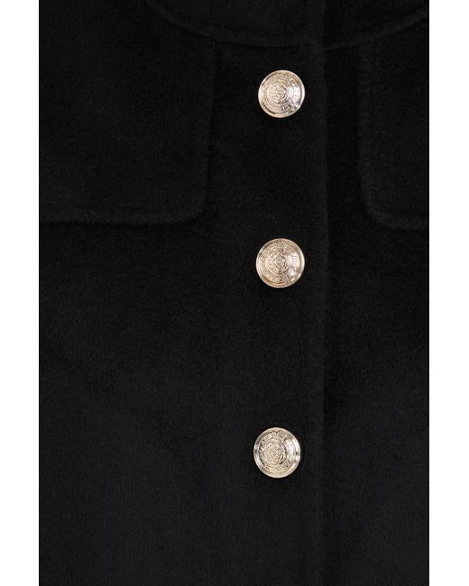 Maje Black Wool-blend Felt Jacket