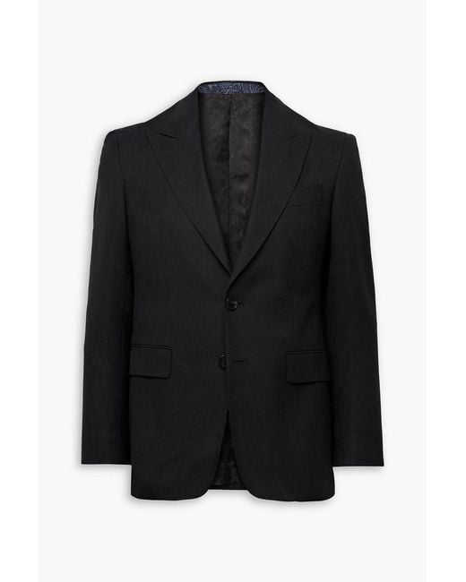Etro Black Wool And Silk-Blend Jacquard Tuxedo for men