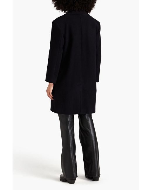Ba&sh Black Gael Wool-blend Felt Coat