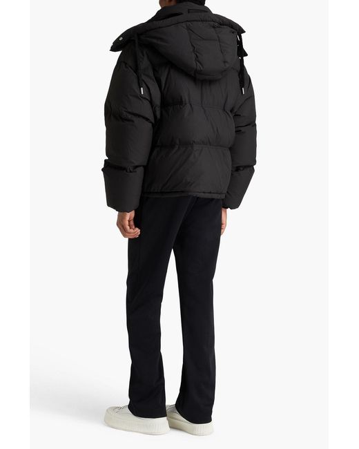 AMI Black Oversized Quilted Shell Down Jacket for men