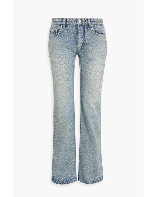 Balenciaga Blue Distressed Low-rise Straight-leg Jeans