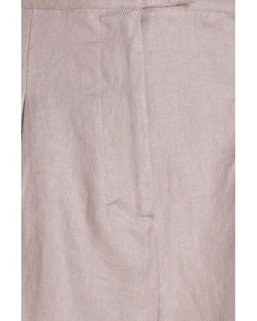 Bondi Born Pink Antigua shorts aus leinen-twill mit falten