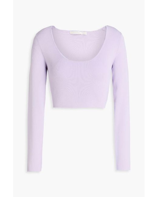 Zimmermann Purple Cropped Knitted Top