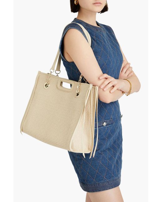 Maje Natural Faux Raffia Shoulder Bag
