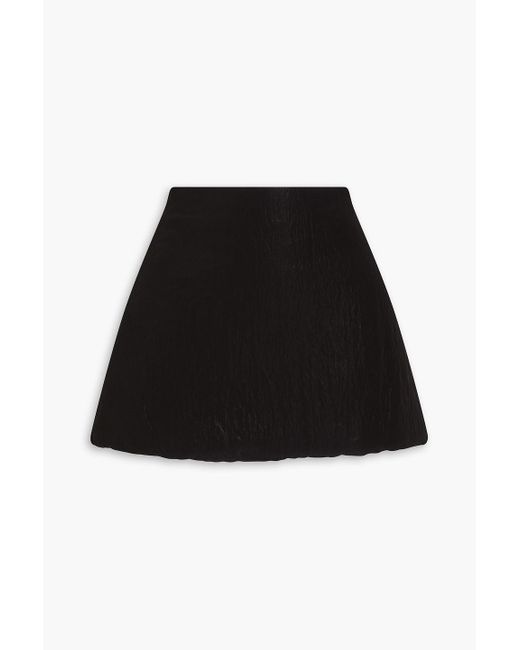Khaite Black Taffeta Mini Skirt