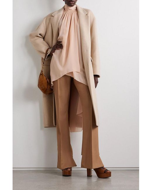 Isabel Marant Natural Efezia Brushed Wool-Blend Coat