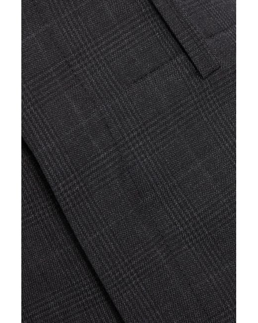 Isabel Marant Blue Noah Cropped Prince Of Wales Checked Wool Tapered Pants
