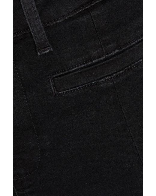 PAIGE Black Laurel High-rise Bootcut Jeans