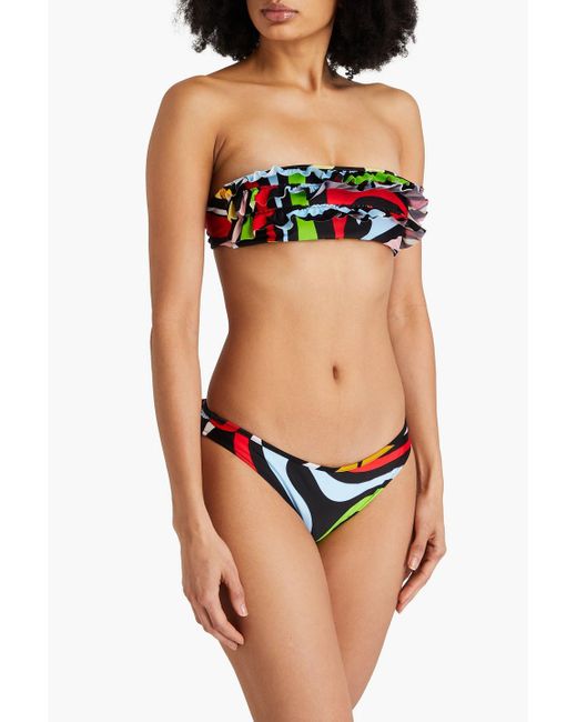 Emilio Pucci Blue Bikini-höschen mit print
