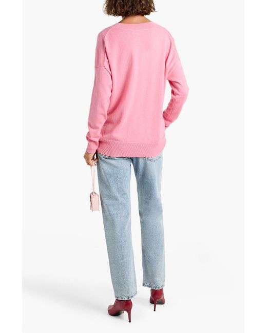 Chinti & Parker Pink Wool And Cashmere-Blend Sweater