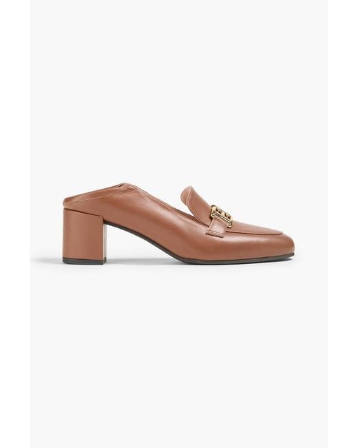 Bally Pink Bekla 50 Embellished Leather Collapsible-Heel Pumps