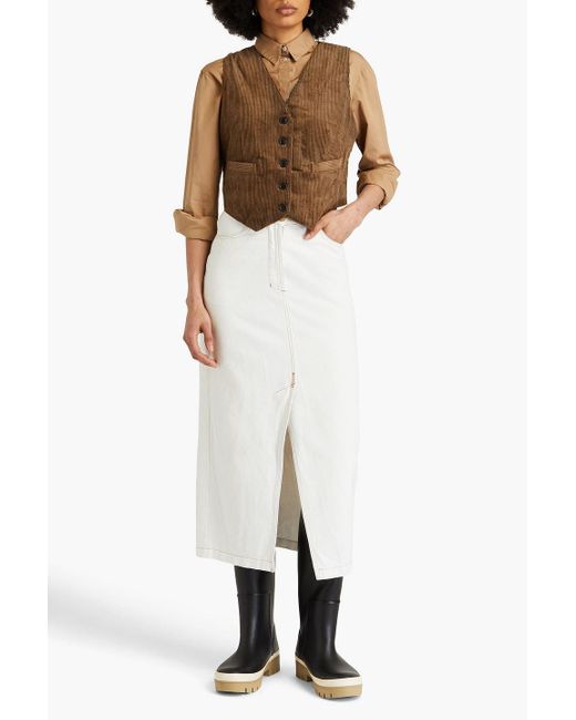 Alex Mill Brown Sloane Cotton-corduroy Vest