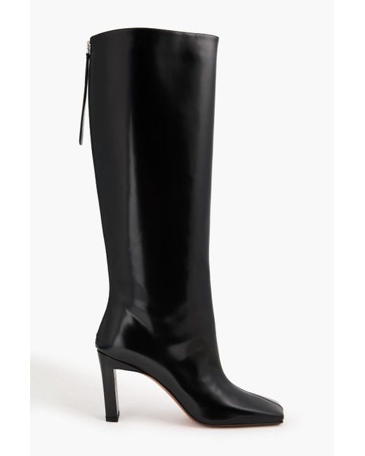 Wandler Black Isa Glossed Knee Boots
