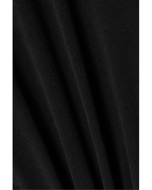 Alexandre Vauthier Black Asymmetric Embellished Cutout Stretch-crepe Gown