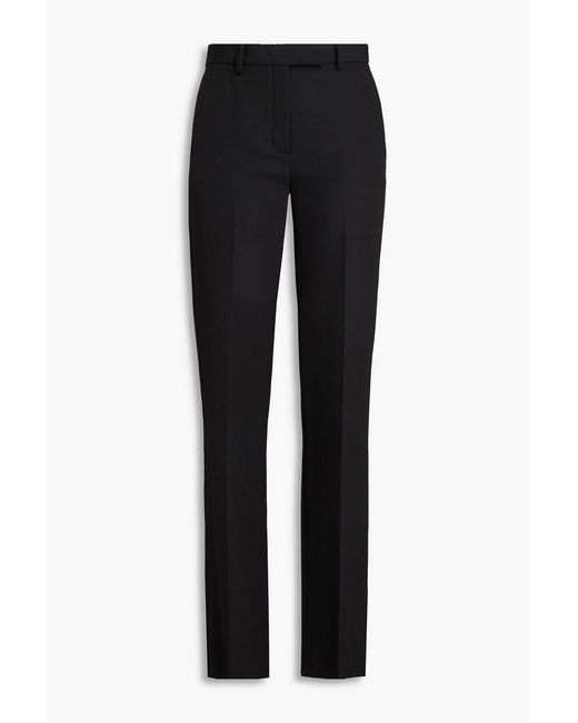 Versace Black Grain De Poudre Wool Straight-Leg Pants