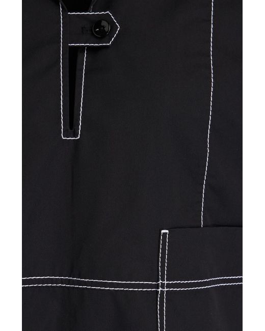 Tory Burch Black Cotton-poplin Shirt Dress