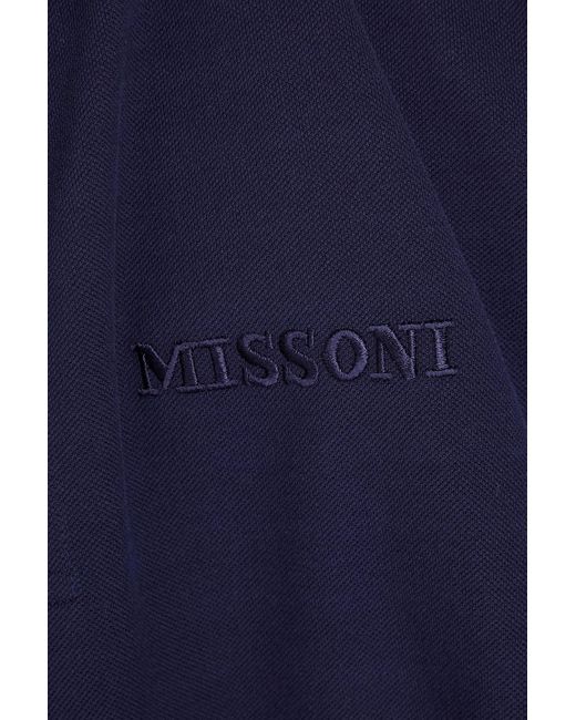 Missoni Blue Cotton-piqué Polo Shirt for men
