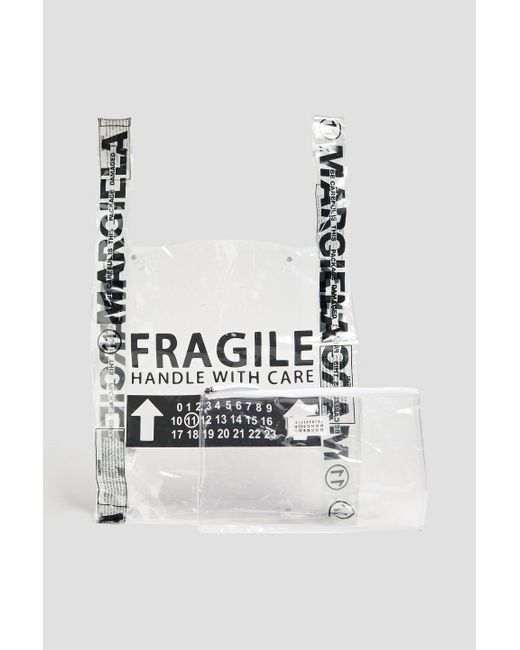 Maison Margiela Bedruckte tote bag aus pvc in White für Herren