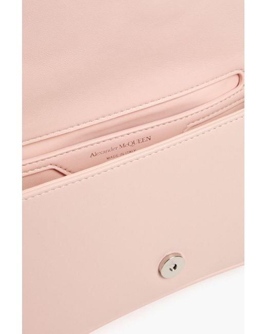 Alexander McQueen Pink The seal schultertasche aus gestepptem leder