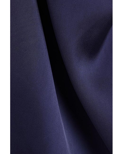 Another Tomorrow Blue Twisted Satin Top