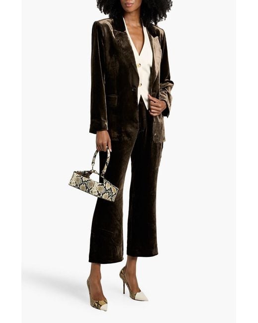 FRAME Black Velvet Blazer