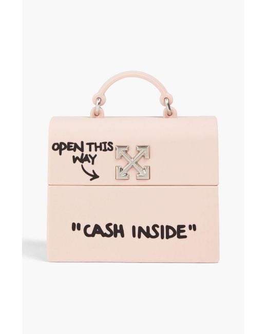 Off-White c/o Virgil Abloh Natural Jitney Printed Silicone Airpods Case
