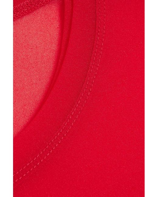 Proenza Schouler Red Dara Chiffon Top