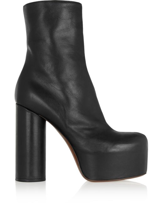 Vetements Leather Platform Boots in Black | Lyst